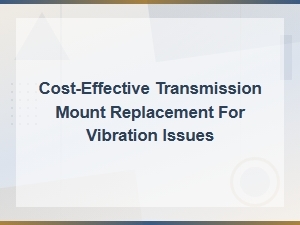 Cost-Effective Transmission Mount Replacement for Vibration Issues